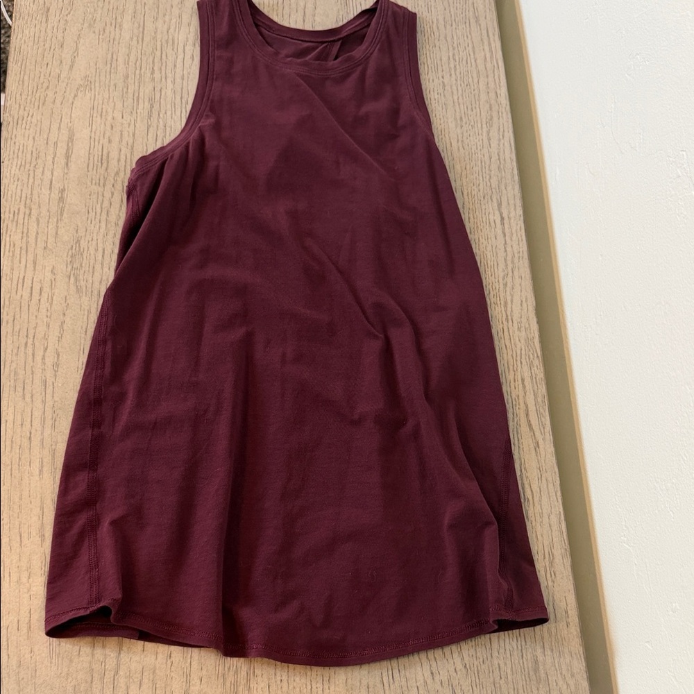 lululemon athletica Sleeveless A-Line Tank in Burgundy
